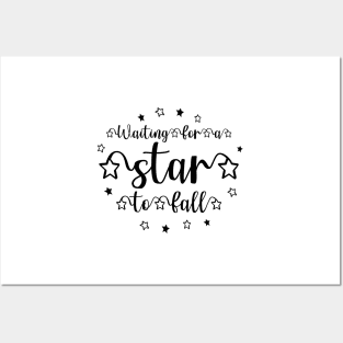 Waiting For A  Star To Fall starry design Posters and Art